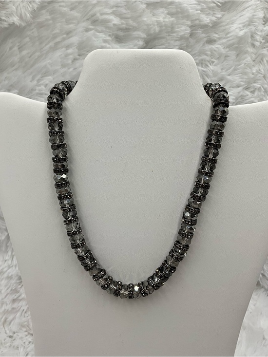 Park Lane Jewelry - Park Lane Necklace Gunmetal Gray & Smoky Crystal Beaded Rhinestone Adjustable